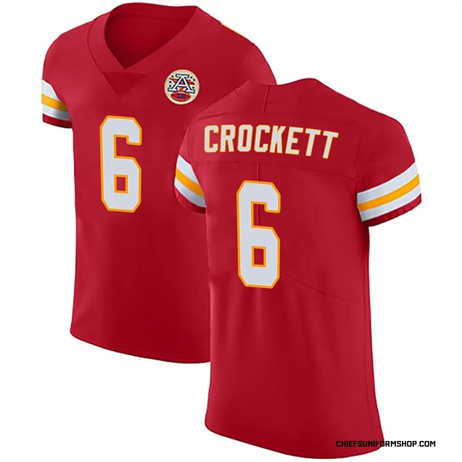 Nike Josh Crockett Kansas City Chiefs Men's Elite Red Team ...