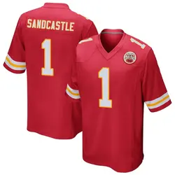 Nike Leon Sandcastle Kansas City Chiefs Men's Game Red Team Color Jersey