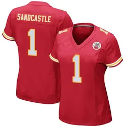 Nike Leon Sandcastle Kansas City Chiefs Women's Game Red Team Color Jersey