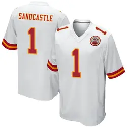 Nike Leon Sandcastle Kansas City Chiefs Youth Game White Jersey